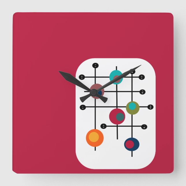 Rektangel i mitten av århundradet  fyrkantig klocka (Framsida)