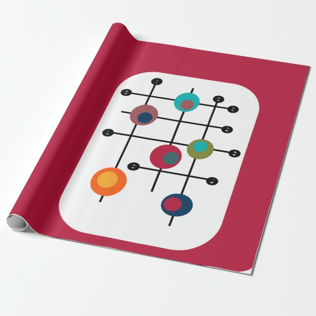 Rektangel i mitten av århundradet presentpapper (Utrullad)