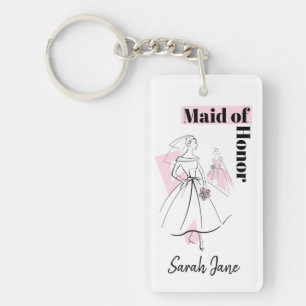 Rektangel mode Bride Rosa Maid of honor