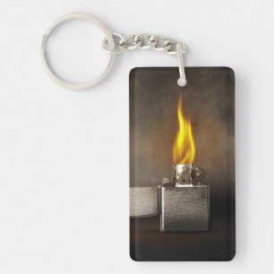 Rektangel (tvåsidiga) Keychain