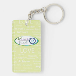 Rektangel (tvåsidiga) Keychain