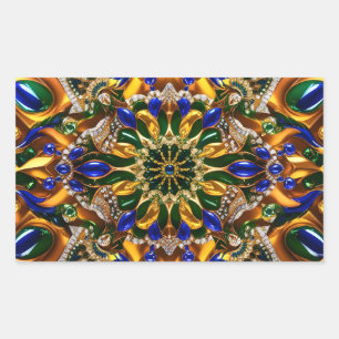 Rektangeldekal för Brasilien Färg Rektangulärt Klistermärke