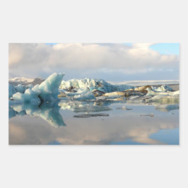 Rektangeldekal för Jokulsarlon isberg sjö Rektangulärt Klistermärke