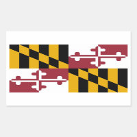 Rektangeldekal med Flagga av Maryland, USA
