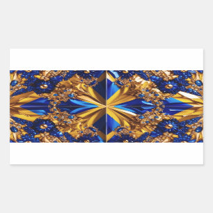 Rektangeldekal med Sverige Färg Rektangulärt Klistermärke