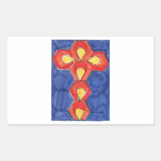 Rektangelfästdon för glans i kor rektangulärt klistermärke