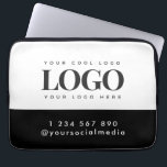 Rektangelföretag för anpassningsbar och Logotyp Laptop Fodral<br><div class="desc">Befordra ditt företag med den här coolan laptop sleeve,  med anpassningsbar logotyp,  social media och mobil. Lägg enkelt till dina uppgifter genom att klicka på alternativet "anpassa".</div>