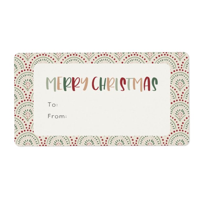 Rektangelgåva av färglöst God jul Fraktsedel (Framsidan)