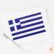 Rektangelklistermärke med flagga av Grekland Rektangulärt Klistermärke (Envelope)