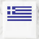 Rektangelklistermärke med flagga av Grekland Rektangulärt Klistermärke (Bag)