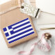 Rektangelklistermärke med flagga av Grekland Rektangulärt Klistermärke (Gifting)