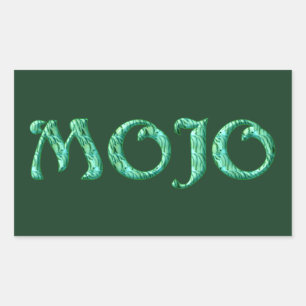 Rektangelklistermärken för Mojo grönt Rektangulärt Klistermärke