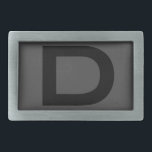 Rektangellåsbeslag bälte med anpassningsbar monogr<br><div class="desc">Rektangellåsbeslag med bälte med anpassningsbar monogram. Coola Fars dag eller Birthday presentidé för manar. Mall för elegant typografi. Anpassa med ditt eget monogram. Skapa ett för pappa,  make,  morbror,  farfar osv.</div>