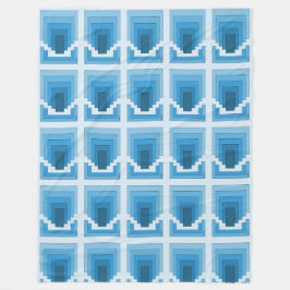 Rektangelns Abstrakt i blått Fleecefilt