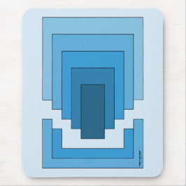Rektangelns Abstrakt i blått Musmatta