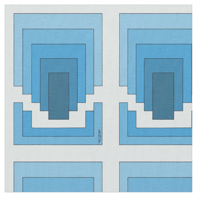 Rektangelns Abstrakt i blått Tyg (Närbild)