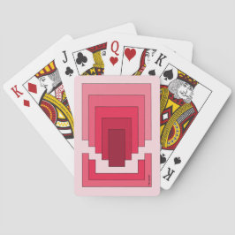 Rektangelns Abstrakt i rött Casinokort