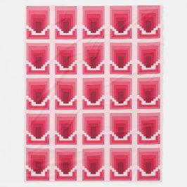 Rektangelns Abstrakt i rött Fleecefilt