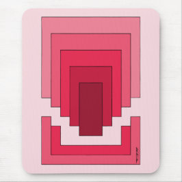 Rektangelns Abstrakt i rött Musmatta