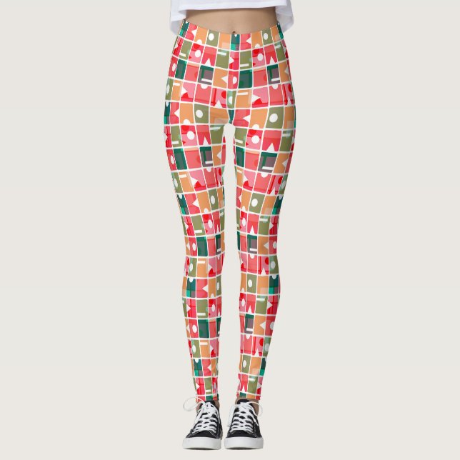 Rektanglar, Abstrakt 120623 Leggings (Framsida)