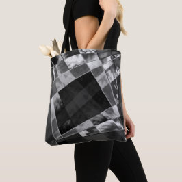 Rektanglar, böjda eller sträckta, svartvit grått tygkasse