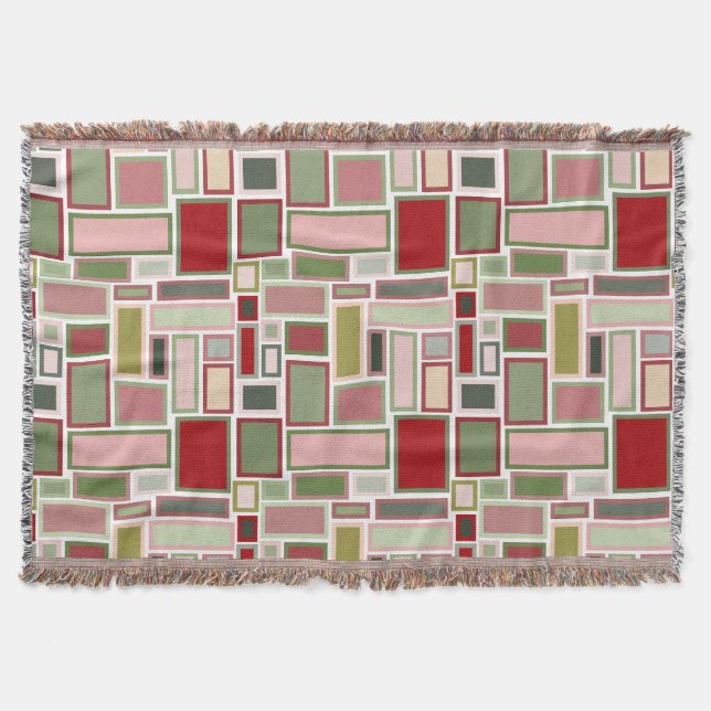 Rektanglar för julboho filt (Framsidan)