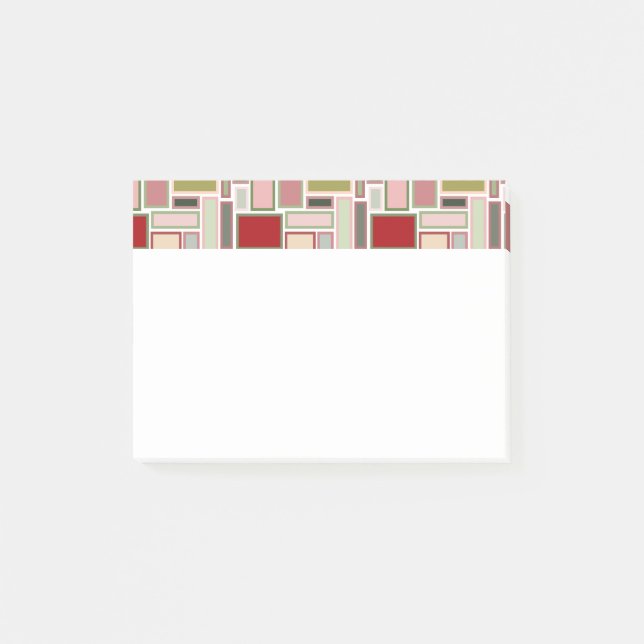 Rektanglar för julboho post-it block (Framsida)