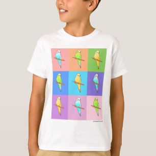 Rektanglar för parakit-regnbåge tee shirt