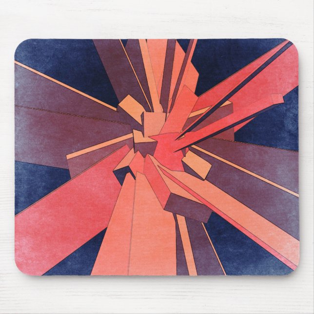 Rektanglar för Vintagens Orange Musmatta (Framsidan)