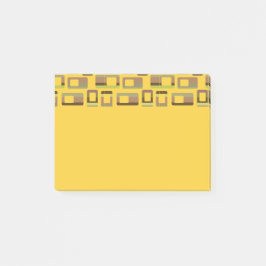 Rektanglar med guld post-it block