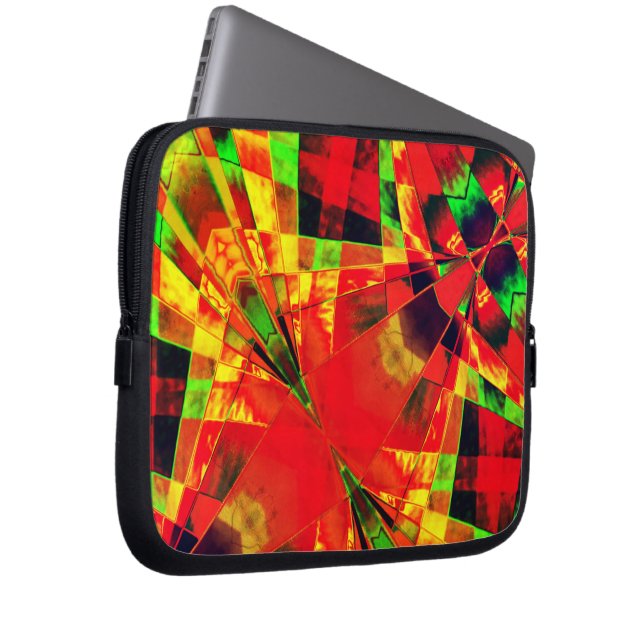 Rektanglar med lutning eller sträckning ...röd gul laptop fodral (Framsidan Höger)