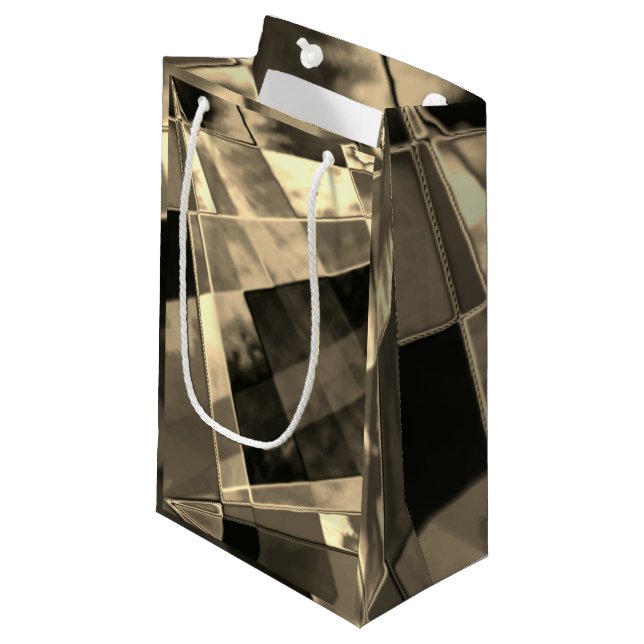 Rektanglar som är böjda i toner timmer eller beige (Framsidan Vinklad)