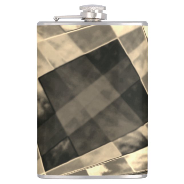 Rektanglar som är böjda i toner timmer eller beige fickplunta (Framsidan)