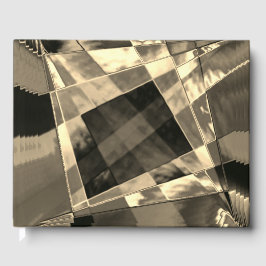 Rektanglar som är böjda i toner timmer eller beige gästböcker