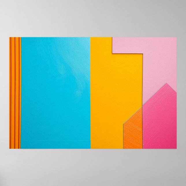 Rektanglars färgade bakgrund poster (Framsidan)