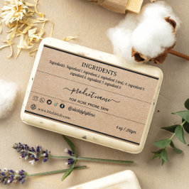 Rektangle-etikett för Kraft Homemade Soap-etikett Rektangulärt Klistermärke