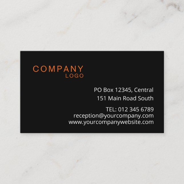 REKTANGLE LOGOTYP COMPANED BRANDED Business ANPASS Visitkort (Framsida)