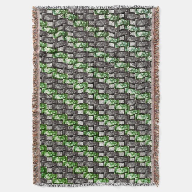 Rektangulär biet, kardad och nedfläckad, grått grö filt (Framsidan Vertikal)