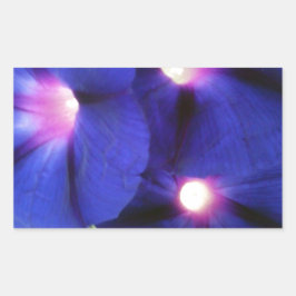 Rektangulär blommigt rektangulärt klistermärke