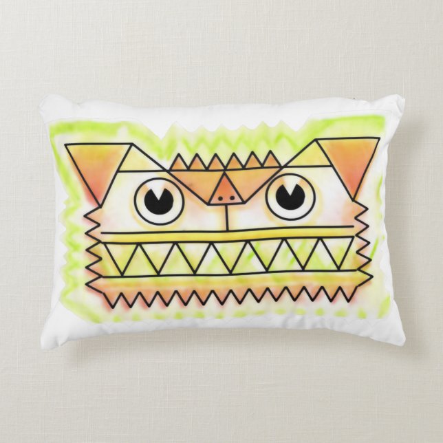 Rektangulär dekorationskudde med Arg Prydnadskudde (Framsidan)