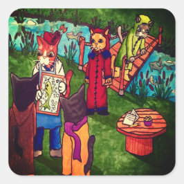 Rektangulär etikett för konturfärg