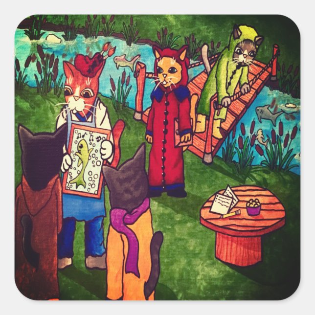 Rektangulär etikett för konturfärg (Framsida)