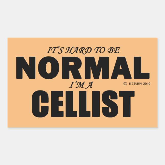Rektangulär etikett för normal cellist (Framsida)