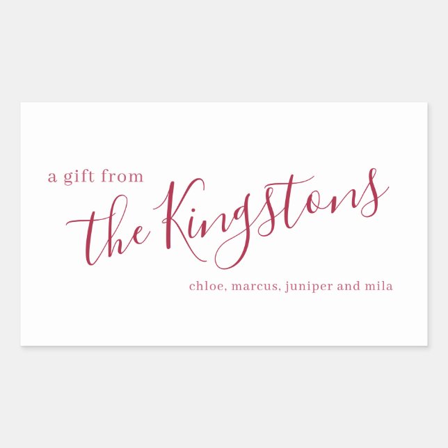 Rektangulär etikett för Scarlen Family Namn (Framsida)