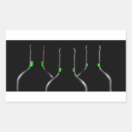 Rektangulär etikett för vin Flaskor