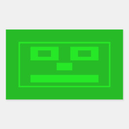 Rektangulär fästare rektangulärt klistermärke