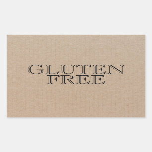 Rektangulär fästpunkt för Gluten Free Vintage Craf Rektangulärt Klistermärke