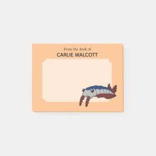 Rektangulär förhistorisk animalisk anomalokaris post-it block