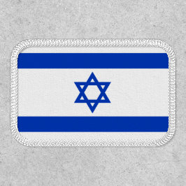 Rektangulär israelisk flagga