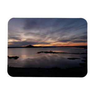 Rektangulär magnet för sjöMyvatn solnedgång